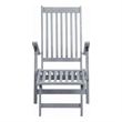 vidaXL Acacia Hardwood Sun Lounger Full-Length Foldable in Gray Wash