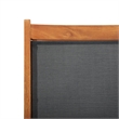 vidaXL Acacia Wood Deck Chair Standard Ergonomic in Black