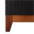 vidaXL Poly Rattan Sun Lounger Large Adjustable Armrests in Black
