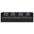 vidaXL Outdoor Patio Bed Chaise Lounge Adjustable Armrests Rectangular