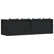 vidaXL Outdoor Patio Bed Chaise Lounge Adjustable Armrests Rectangular