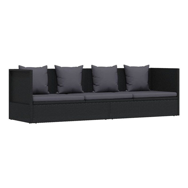 vidaXL Outdoor Patio Bed Chaise Lounge Adjustable Armrests Rectangular