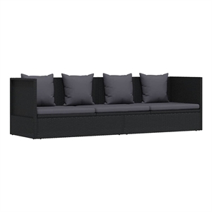 vidaXL Outdoor Patio Bed Chaise Lounge Adjustable Armrests Rectangular