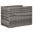 vidaXL Rattan Sunbed with Cushion in Gray & Dark Gray