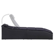 vidaXL Poly Rattan & Steel Sunbed Standard with Cushion in Black