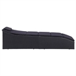 vidaXL Poly Rattan & Steel Sunbed Standard with Cushion in Black
