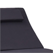 vidaXL Poly Rattan & Steel Sunbed Standard with Cushion in Black