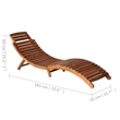 vidaXL Solid Acacia Wood Sunlounger with Table Medium Foldable in Brown