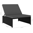 vidaXL Reclining Garden Chair in Black (Set of 3)