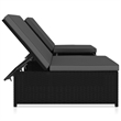 vidaXL Reclining Garden Chair in Black (Set of 3)