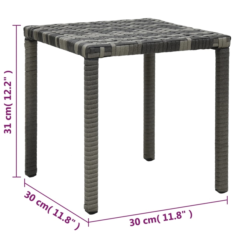 vidaXL PE Rattan Sun Lounger Extra Long in Anthracite