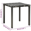 vidaXL PE Rattan Sun Lounger Extra Long in Anthracite