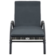 vidaXL PE Rattan Sun Lounger Extra Long in Anthracite