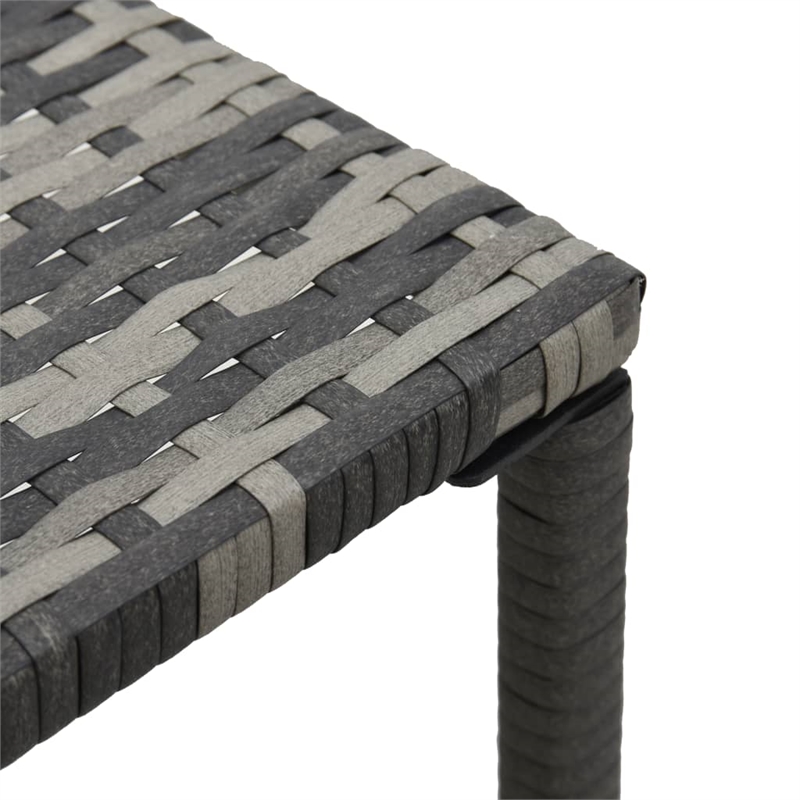 vidaXL PE Rattan Sun Lounger Extra Long in Anthracite