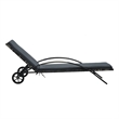 vidaXL PE Rattan Sun Lounger Extra Long in Anthracite