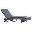 vidaXL PE Rattan Sunlounger Large in Anthracite