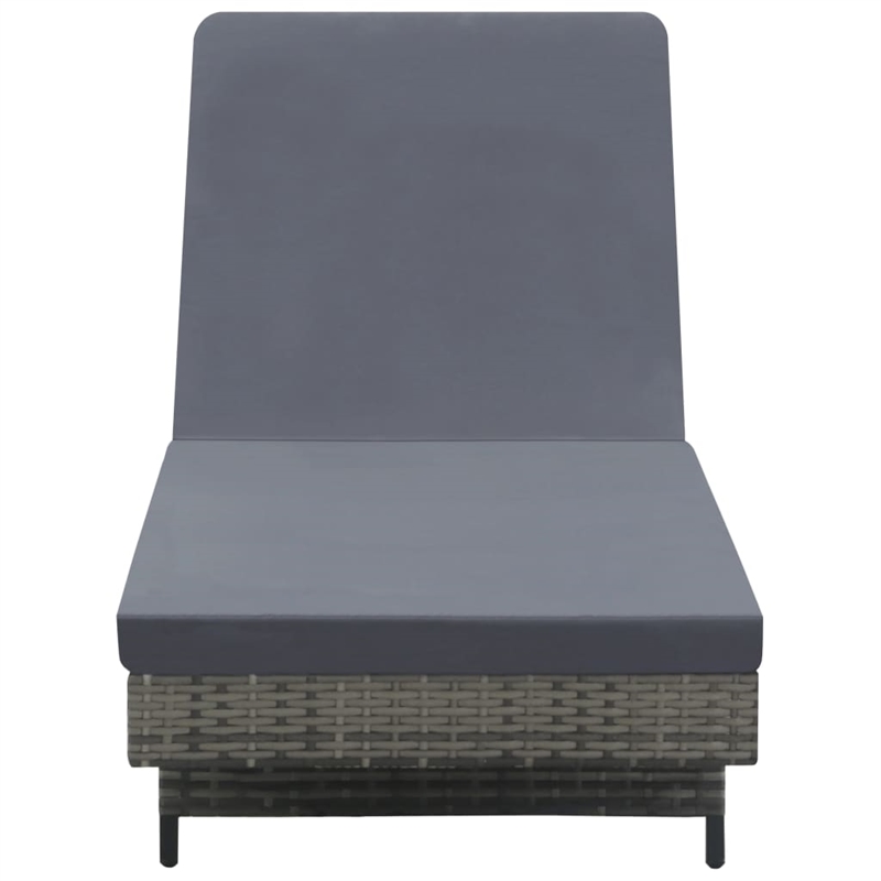 vidaXL PE Rattan Sunlounger Large in Anthracite