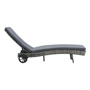 vidaXL PE Rattan Sunlounger Large in Anthracite