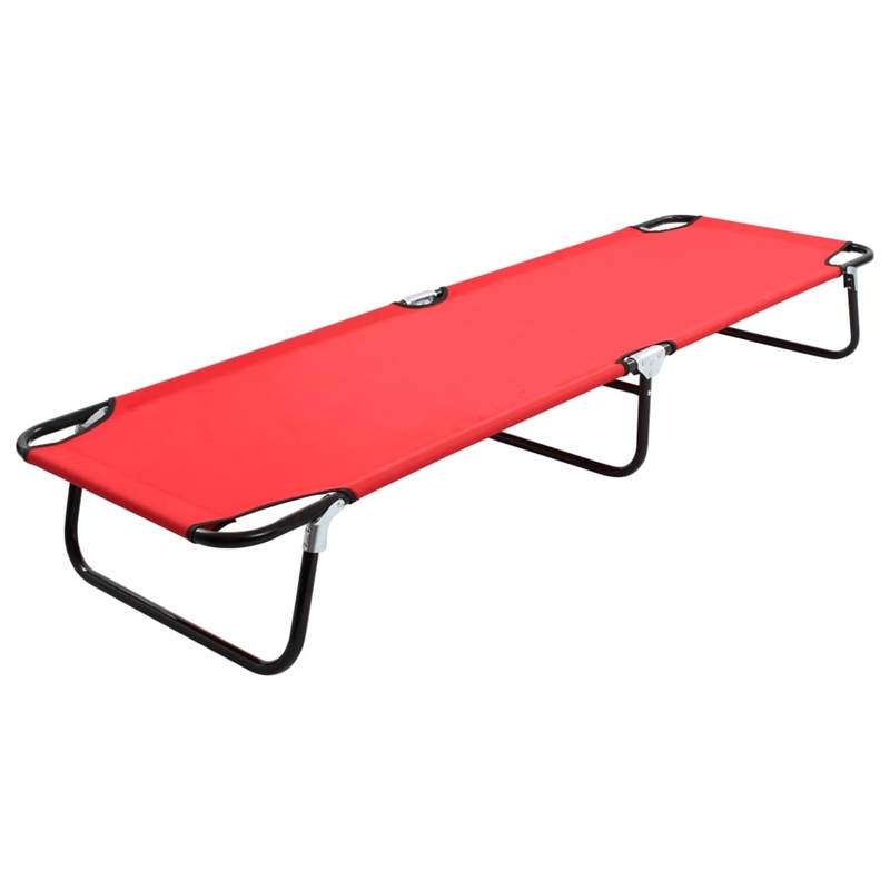 vidaXL Sun Lounger in Red