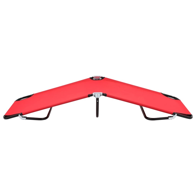 vidaXL Sun Lounger in Red