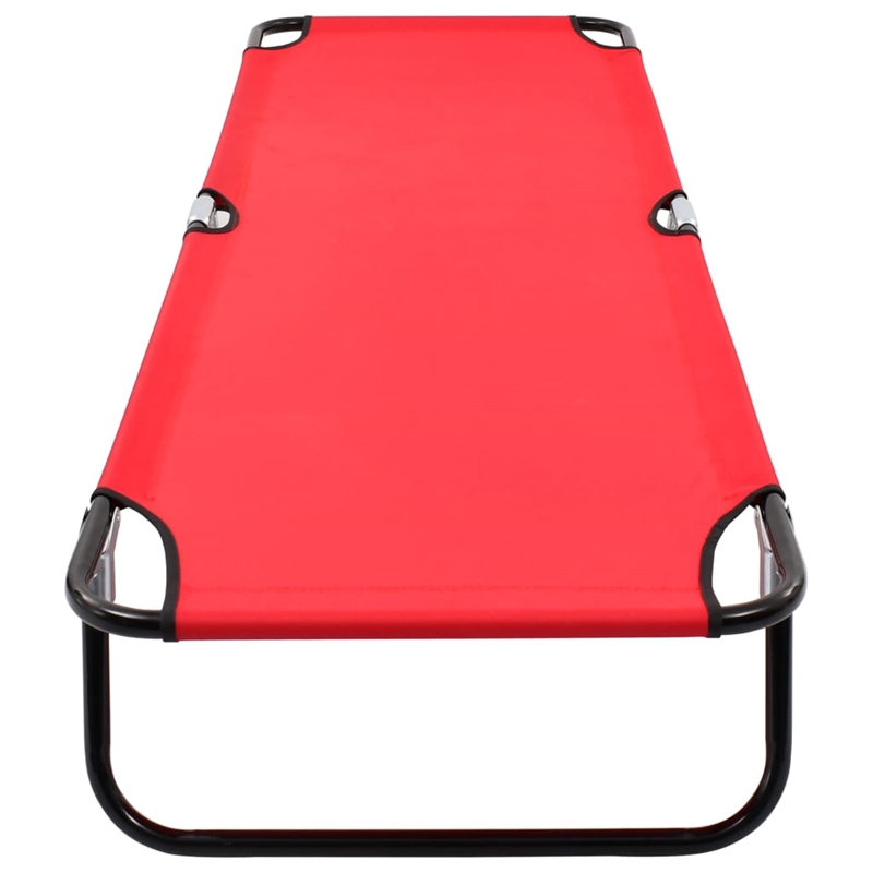 vidaXL Sun Lounger in Red
