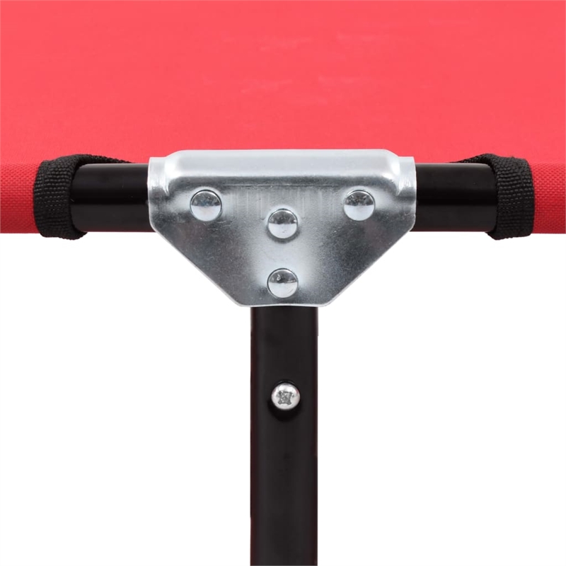 vidaXL Sun Lounger in Red