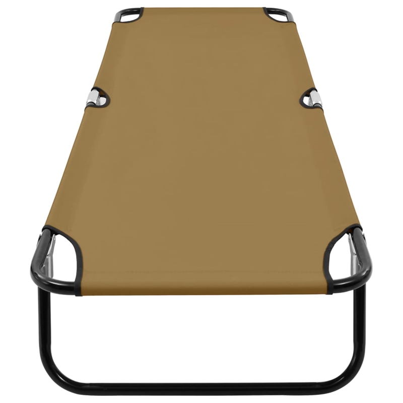 vidaXL Sun Lounger in Taupe