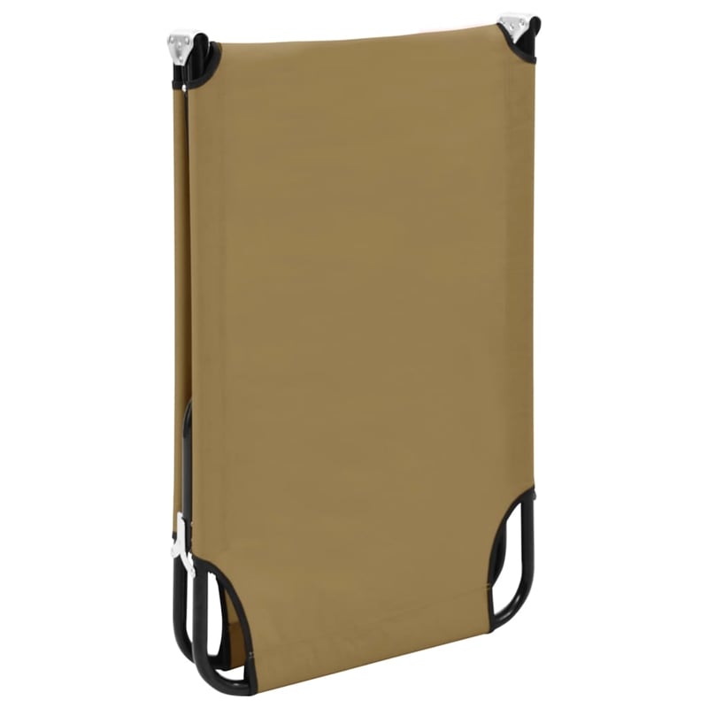 vidaXL Sun Lounger in Taupe