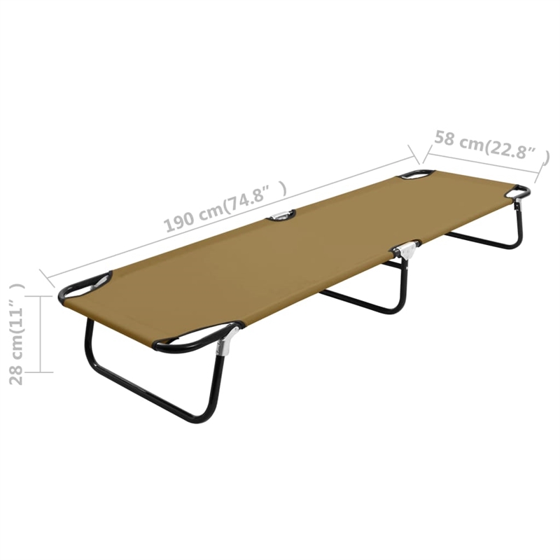vidaXL Sun Lounger in Taupe