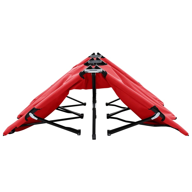 vidaXL Sun Lounger in Red