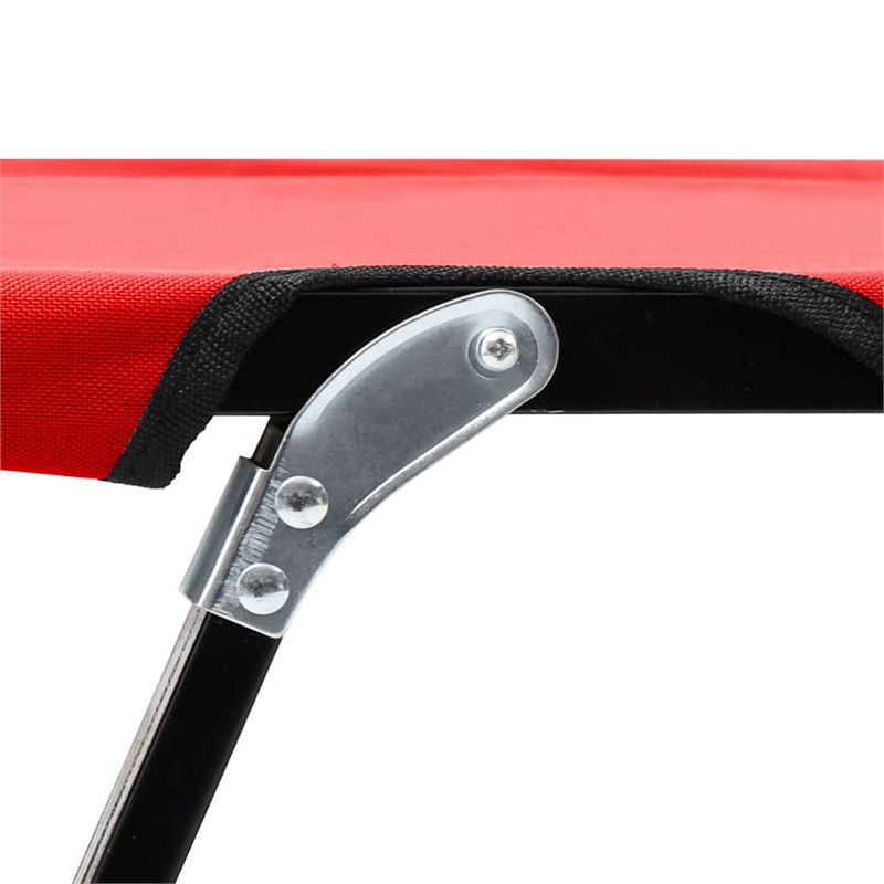 vidaXL Sun Lounger in Red