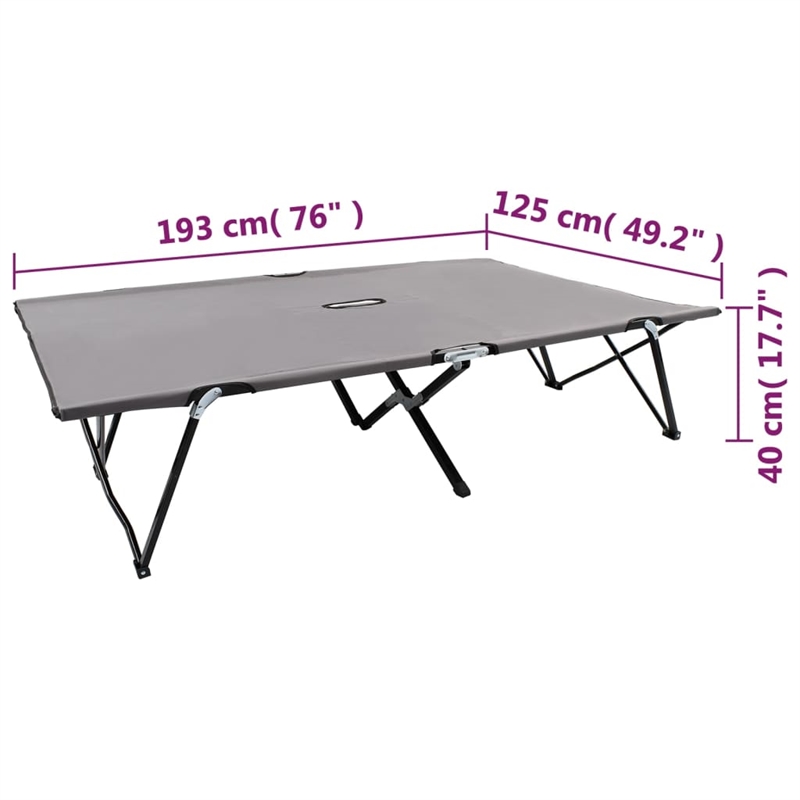 vidaXL Sun Lounger in Gray