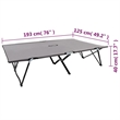 vidaXL Sun Lounger in Gray