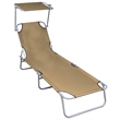 vidaXL Sunlounger in Taupe