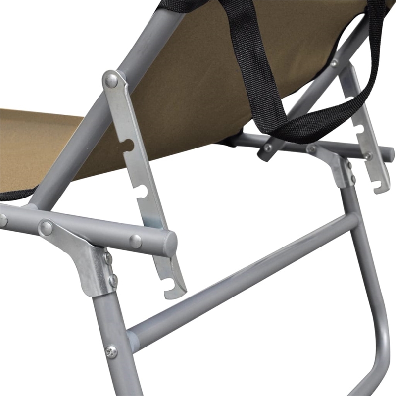 vidaXL Sunlounger in Taupe