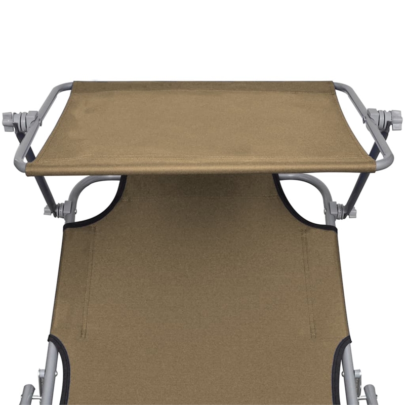 vidaXL Sunlounger in Taupe