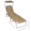 vidaXL Sunlounger in Taupe
