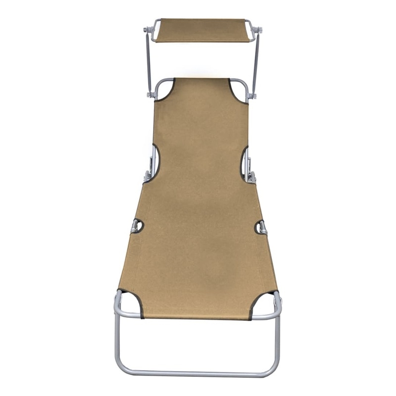 vidaXL Sunlounger in Taupe