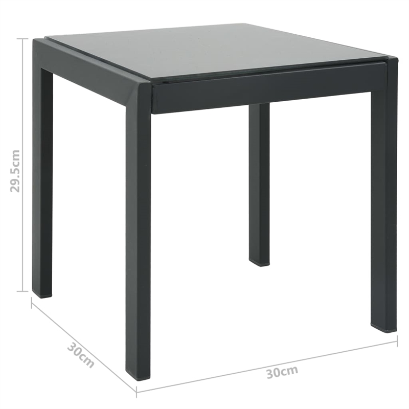 vidaXL Sun Lounger & Table Set of 2 in Gray
