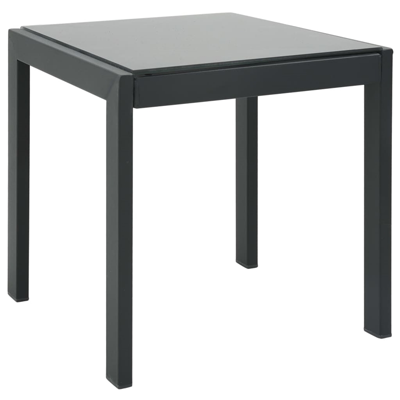 vidaXL Sun Lounger & Table Set of 2 in Gray