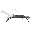 vidaXL Steel & Textilene Sun Lounger Adjustable Armrests in Gray
