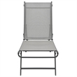 vidaXL Steel & Textilene Sun Lounger Adjustable Armrests in Gray