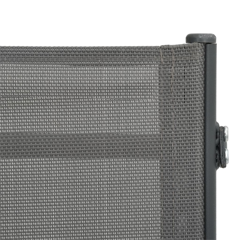vidaXL Steel & Textilene Sun Lounger Adjustable Armrests in Gray