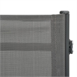 vidaXL Steel & Textilene Sun Lounger Adjustable Armrests in Gray