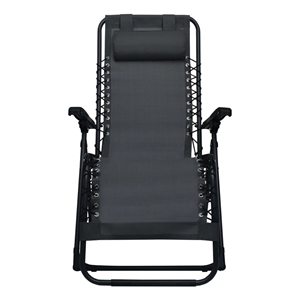 vidaXL Standard Foldable Textilene & Steel Garden Chair in Black