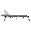 vidaXL Aluminum & Textilene Foldable Senior Sunbed in Gray