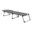 vidaXL Aluminum & Textilene Foldable Senior Sunbed in Gray