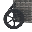 vidaXL Poly Rattan Sun Lounger Height-Adjustable in Dark Gray