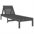 vidaXL Solid Pine Wood Sun Lounger Set of 2 Large in Gray