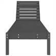 vidaXL Solid Pine Wood Sun Lounger Set of 2 Large in Gray